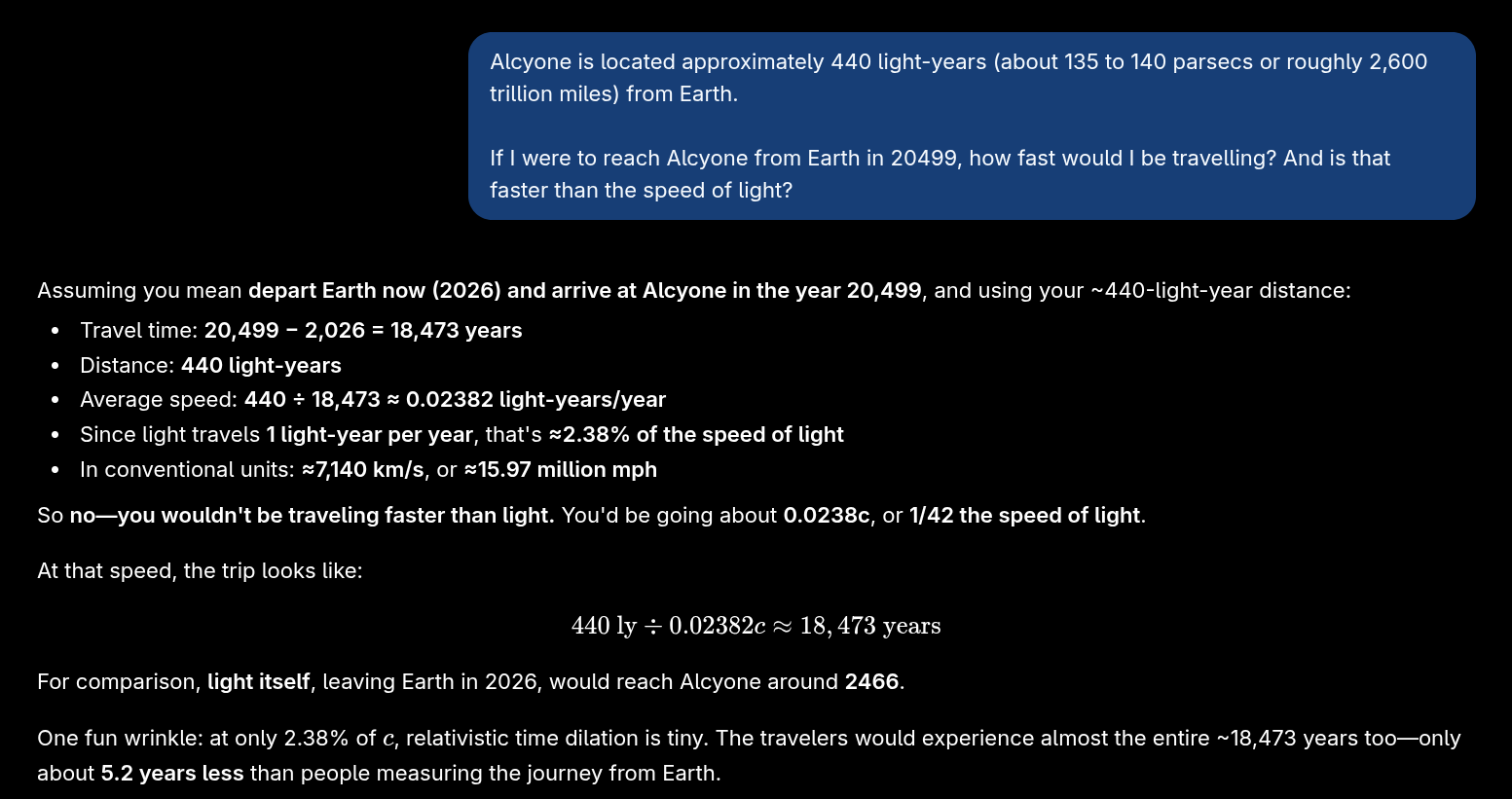 Alcyone calculation