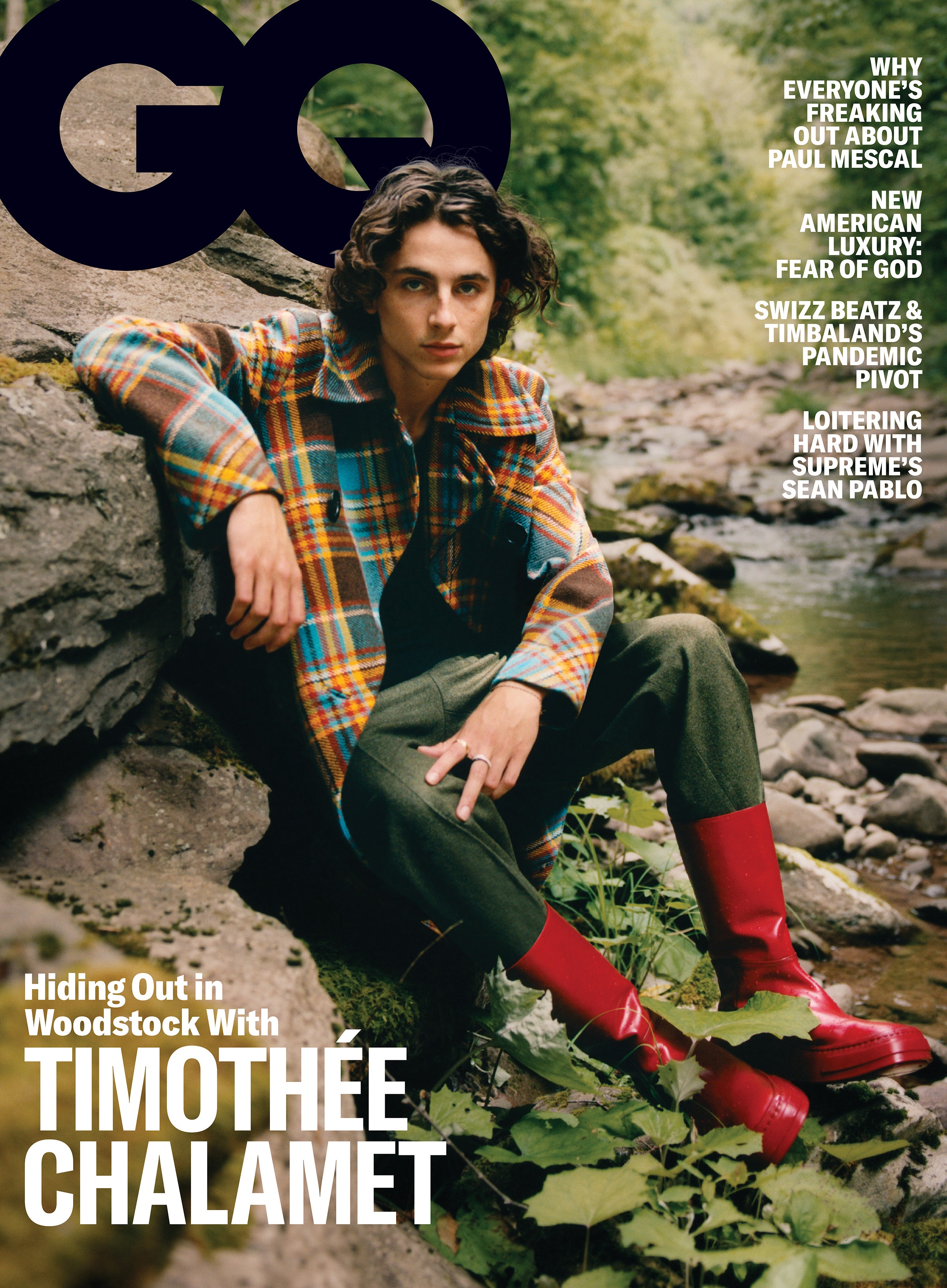 Timothée Chalamet on the cover of GQ, November 2020